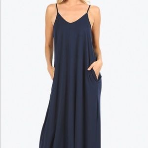 Navy Blue Maxi Dress
